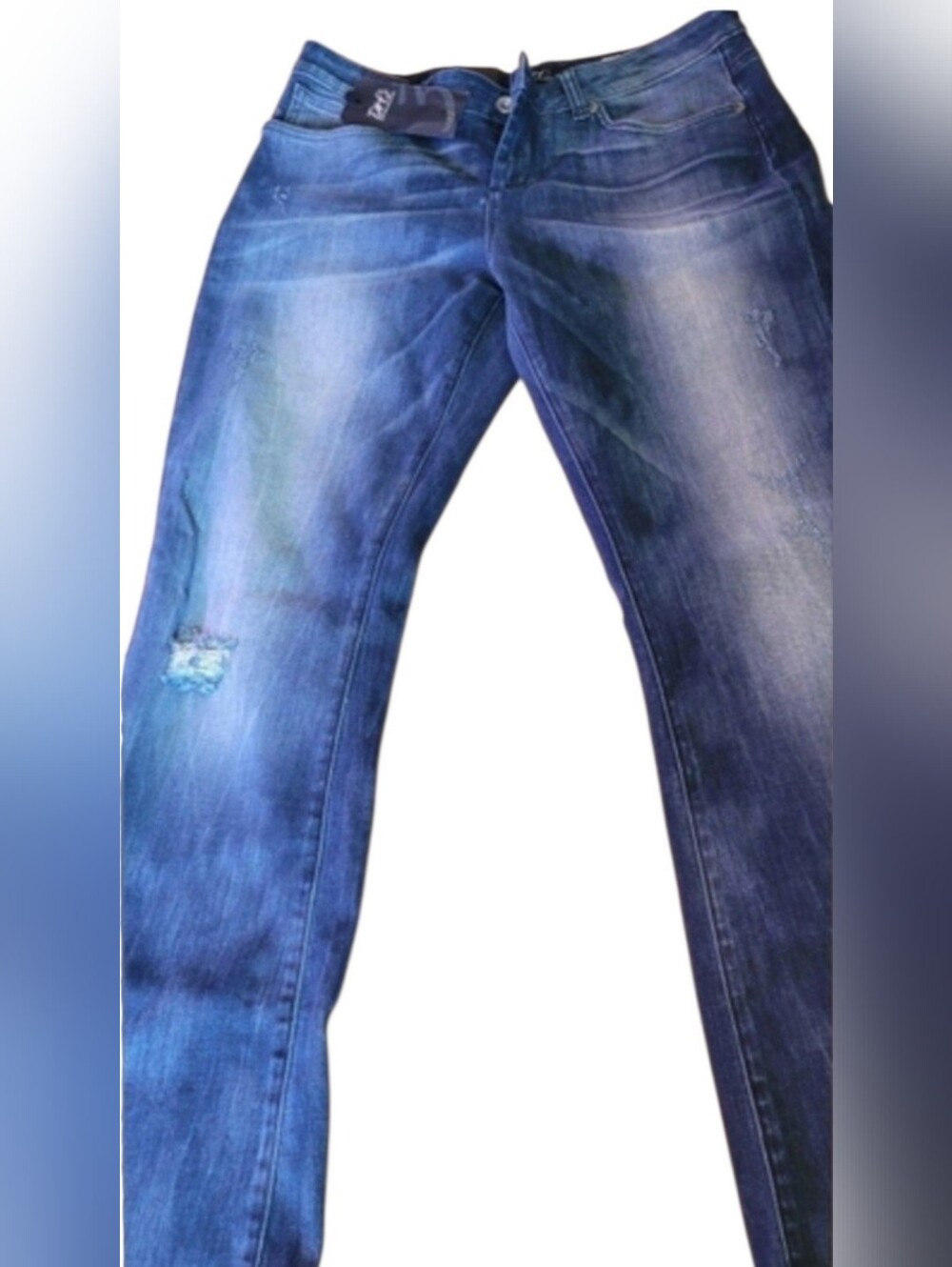 BNWT Mia Blue Distressed Women's Jeans - Classic Slim Fit Boot Cut